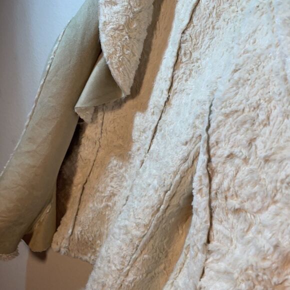 Odyn Faux Shearling Plush Open Front Vest Women's Size Medium boho festival warm - Picture 8 of 8